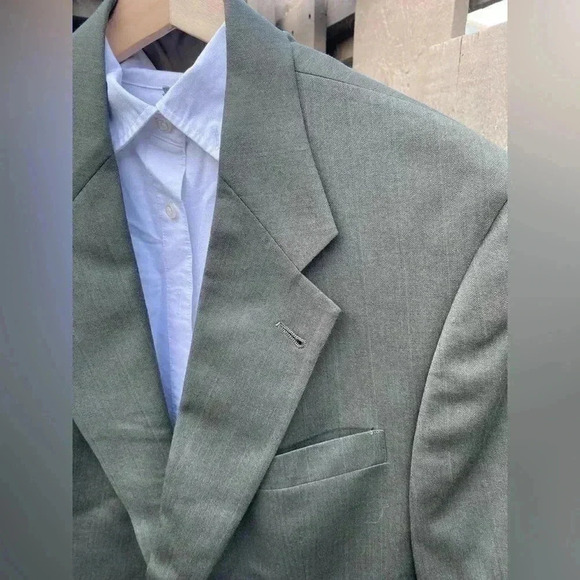 Vintage Burberry Blazer 38 Mens Brown Wool 2 Button Sport Coat Suit Jacket - Picture 5 of 8